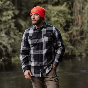 Grunt Style Black and Gray Plaid Shirt